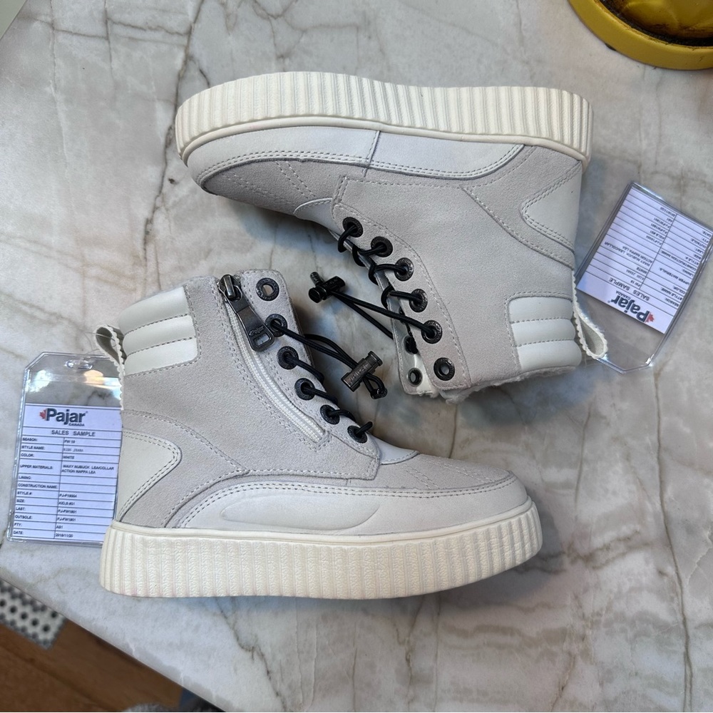 PAJAR kids NWT US 13 EU 31 designer winter snow boots white waterproof suede